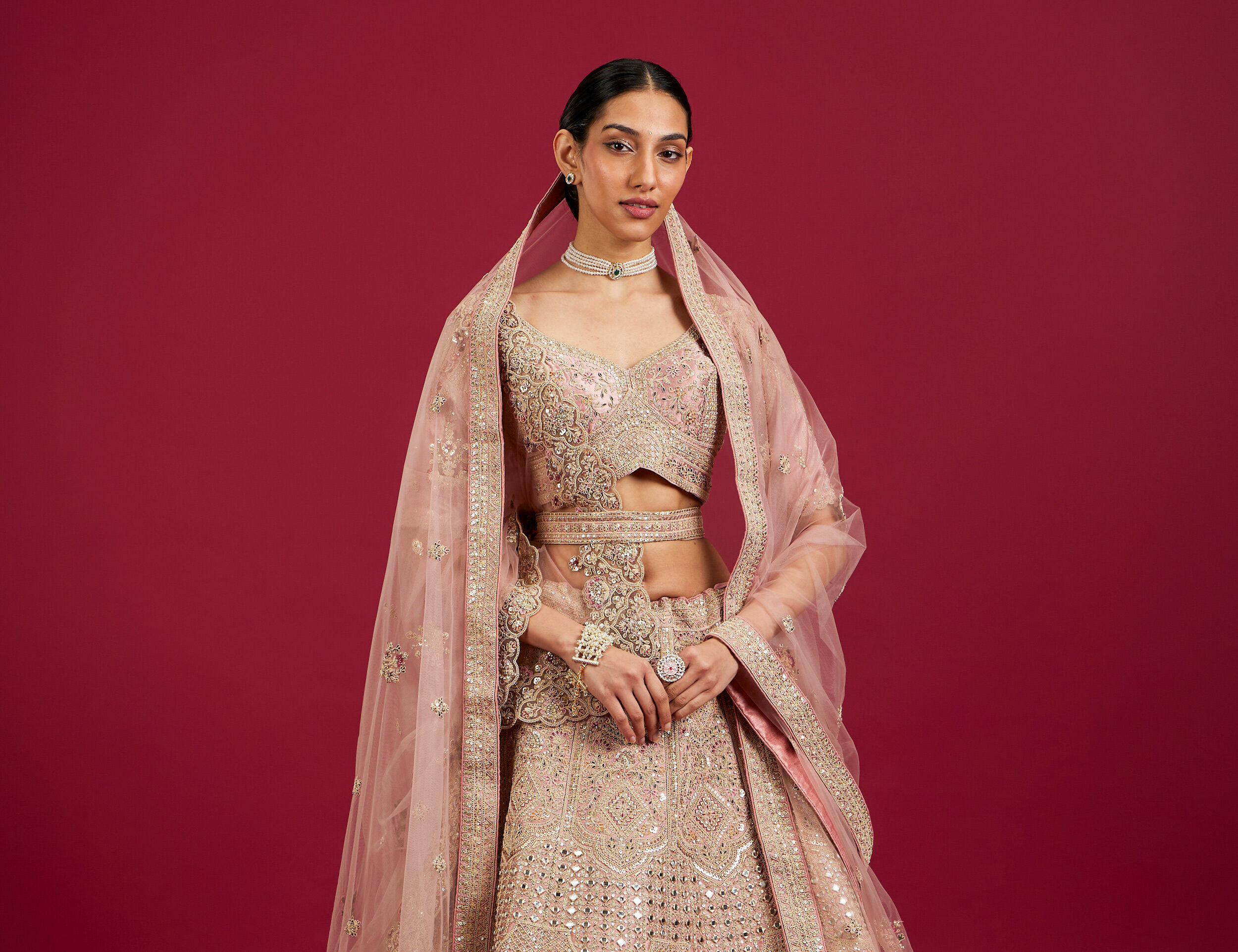A woman flaunting a beautiful lehenga choli